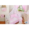 Baby cot bedding set with bumper 5-pcs with mosquito-net- Donkey Luca pink