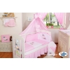Baby cot bedding sets pink 5-pcs- with canopy- Donkey Luca Girl