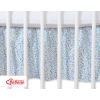 Baby cot decorative skirt dust Ruffle-Masking flounce 120x60cm- Hanging Hearts blue flowers