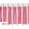 Baby cot decorative skirt dust Ruffle-Masking flounce 120x60cm- Hanging Hearts dark pink checkered