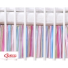 Baby cot decorative skirt dust Ruffle-Masking flounce 120x60cm- Hanging Hearts lilac stripes