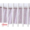 Baby cot decorative skirt dust Ruffle-Masking flounce 120x60cm- Hanging Hearts pink flowers