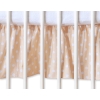 Baby cot decorative skirt dust Ruffle-Masking flounce 120x60cm- Hanging Hearts white dots on beige