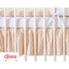 Baby cot decorative skirt dust Ruffle-Masking flounce 120x60cm- Hanging Hearts white dots on beige