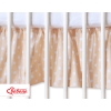 Baby cot decorative skirt dust Ruffle-Masking flounce 120x60cm- Hanging Hearts white dots on beige