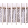 Baby cot decorative skirt dust Ruffle-Masking flounce 120x60cm- Hanging Hearts white dots on Gray