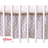 Baby cot decorative skirt dust Ruffle-Masking flounce 120x60cm- Hanging Hearts white dots on Gray