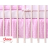 Baby cot decorative skirt dust Ruffle-Masking flounce 120x60cm- Hanging Hearts white dots on pink