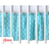 Baby cot decorative skirt dust Ruffle-Masking flounce 120x60cm- Hanging Hearts white dots on turquoise