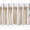 Baby cot decorative skirt dust Ruffle-Masking flounce 120x60cm- Hanging Hearts white polka dots on beige