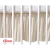 Baby cot decorative skirt dust Ruffle-Masking flounce 120x60cm- Hanging Hearts white polka dots on beige