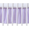 Baby cot decorative skirt dust Ruffle-Masking flounce 120x60cm- Hanging Hearts white polka dots on lilac