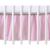 Baby cot decorative skirt dust Ruffle-Masking flounce 120x60cm- Hanging Hearts white polka dots on pink