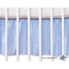 Baby cot decorative skirt dust Ruffle-Masking flounce 120x60cm- Teddy Bear Barnaba blue
