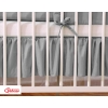 Baby cot decorative skirt dust Ruffle-Masking flounce 140x70cm- Hanging Hearts anthracite