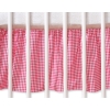 Baby cot decorative skirt dust Ruffle-Masking flounce 140x70cm- Hanging Hearts dark pink checkered