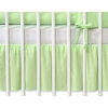 Baby cot decorative skirt dust Ruffle-Masking flounce 140x70cm- Hanging Hearts green