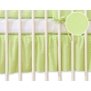 Baby cot decorative skirt dust Ruffle-Masking flounce 140x70cm- Hanging Hearts green stripes