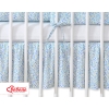 Baby cot decorative skirt dust Ruffle-Masking flounce 140x70cm- Hanging Hearts little blue flowers