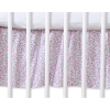Baby cot decorative skirt dust Ruffle-Masking flounce 140x70cm- Hanging Hearts pink flowres