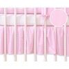 Baby cot decorative skirt dust Ruffle-Masking flounce 140x70cm- Hanging Hearts pink stripes