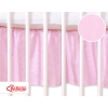 Baby cot decorative skirt dust Ruffle-Masking flounce 140x70cm- Hanging Hearts pink stripes