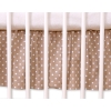 Baby cot decorative skirt dust Ruffle-Masking flounce 140x70cm- Hanging Hearts white dots on brown