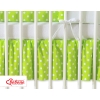 Baby cot decorative skirt dust Ruffle-Masking flounce 140x70cm- Hanging Hearts white dots on green