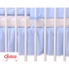 Baby cot decorative skirt dust Ruffle-Masking flounce 140x70cm- Hanging Hearts white polka dots on blue