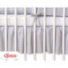 Baby cot decorative skirt dust Ruffle-Masking flounce 140x70cm- Hanging Hearts white polka dots on Gray