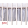 Baby cot decorative skirt dust Ruffle-Masking flounce 140x70cm- Hanging Hearts white polka dots on Gray