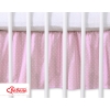 Baby cot decorative skirt dust Ruffle-Masking flounce 140x70cm- Hanging Hearts white polka dots on pink