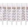 Baby cot decorative skirt dust Ruffle-Masking flounce for cot 120cm - Simple chevron Gray
