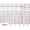 Baby cot decorative skirt dust Ruffle-Masking flounce for cot 120cm - Simple chevron Gray