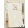Baby cot diaper organiser bag- Bear with bow white