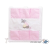 Baby Cot Tidy Organiser- Donkey Luca pink