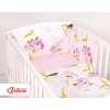 Baby Crib/Cot Bedding set 3-pcs - flowers pink