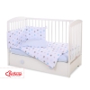 Baby Crib/Cot Bedding set 3-pcs - gray -blue stars
