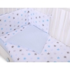 Baby Crib/Cot Bedding set 3-pcs - gray -blue stars