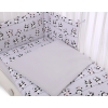 Baby Crib/Cot Bedding set 3-pcs - gray panda