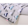 Baby Crib/Cot Bedding set 3-pcs - gray rabbits