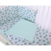 Baby Crib/Cot Bedding set 3-pcs - hedgehogs mint