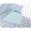 Baby Crib/Cot Bedding set 3-pcs - hedgehogs mint