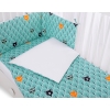 Baby Crib/Cot Bedding set 3-pcs - mint forest