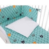 Baby Crib/Cot Bedding set 3-pcs - mint forest