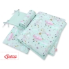 Baby Crib/Cot Bedding set 3-pcs - moons mint