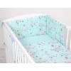Baby Crib/Cot Bedding set 3-pcs - moons mint