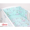 Baby Crib/Cot Bedding set 3-pcs - moons mint