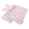 Baby Crib/Cot Bedding set 3-pcs - moons pink