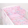 Baby Crib/Cot Bedding set 3-pcs - moons pink